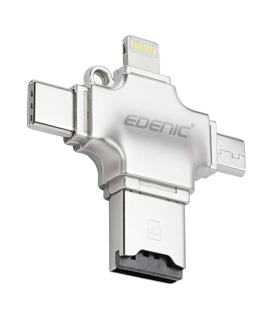 4 in 1 Micro SD Card Reader