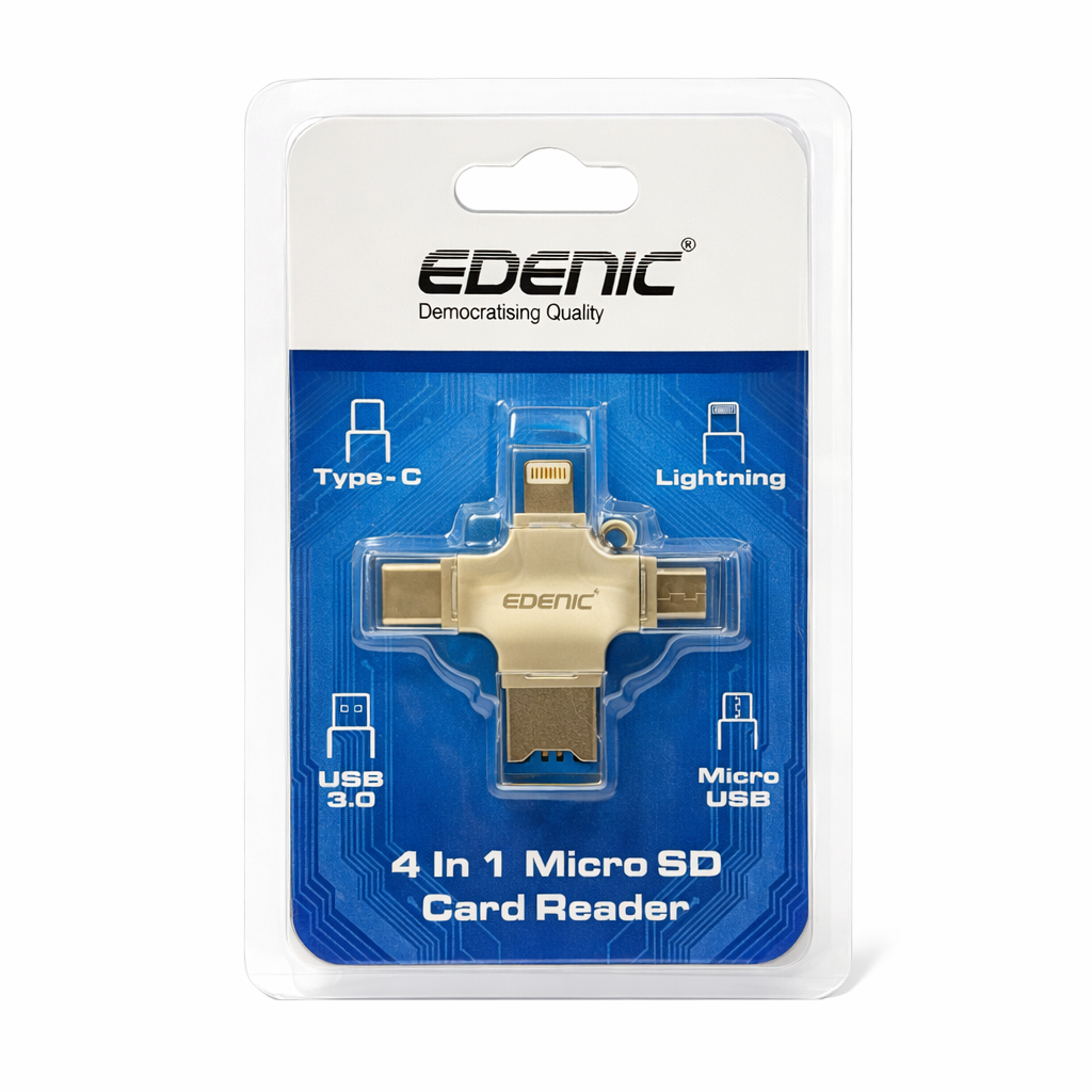 4 in 1 Micro SD Card Reader