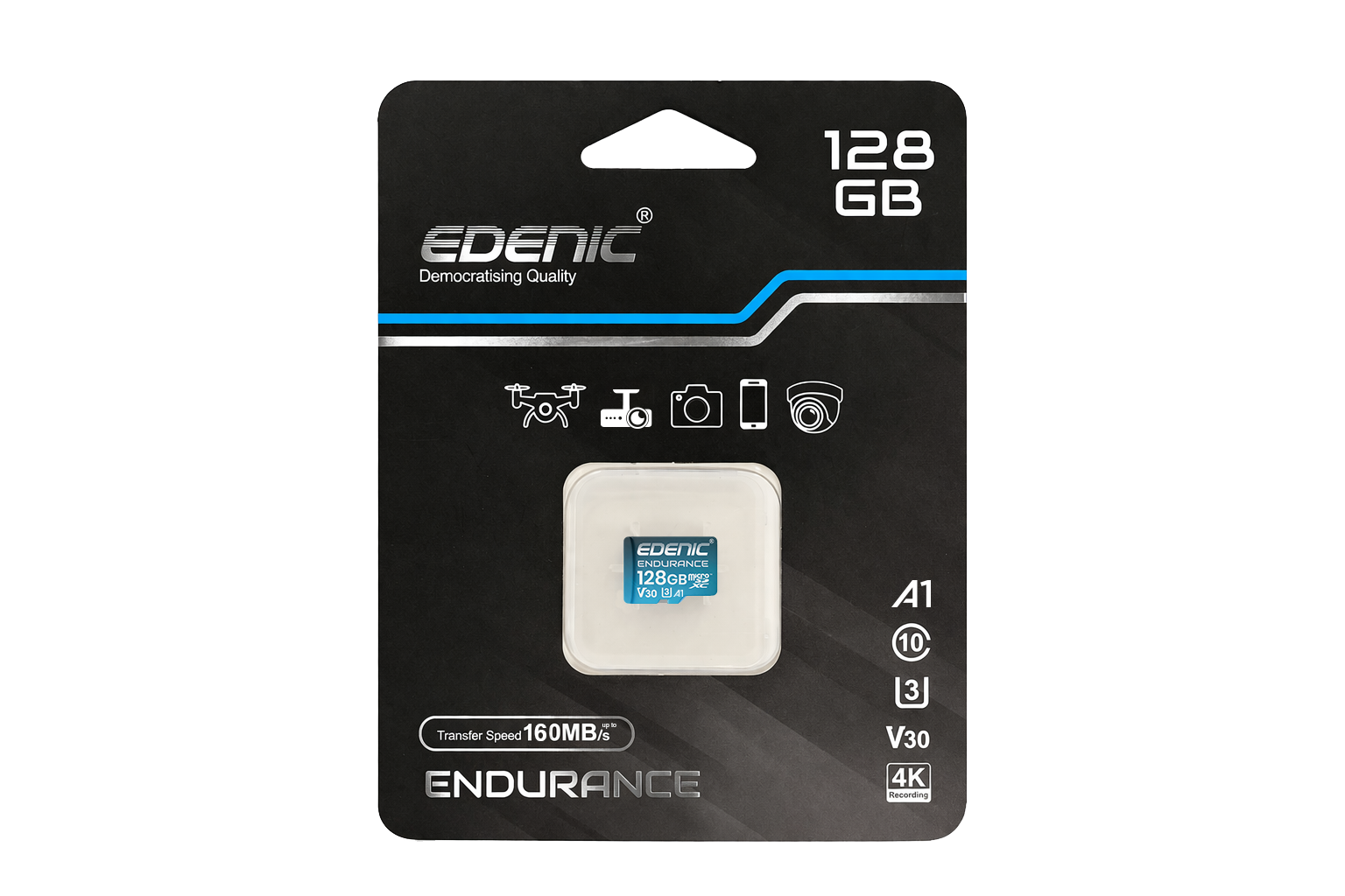 Endurance MicroSD card With 120MB/s (A1,U3,V30) – CCTV / Dashcam / Drone Supported