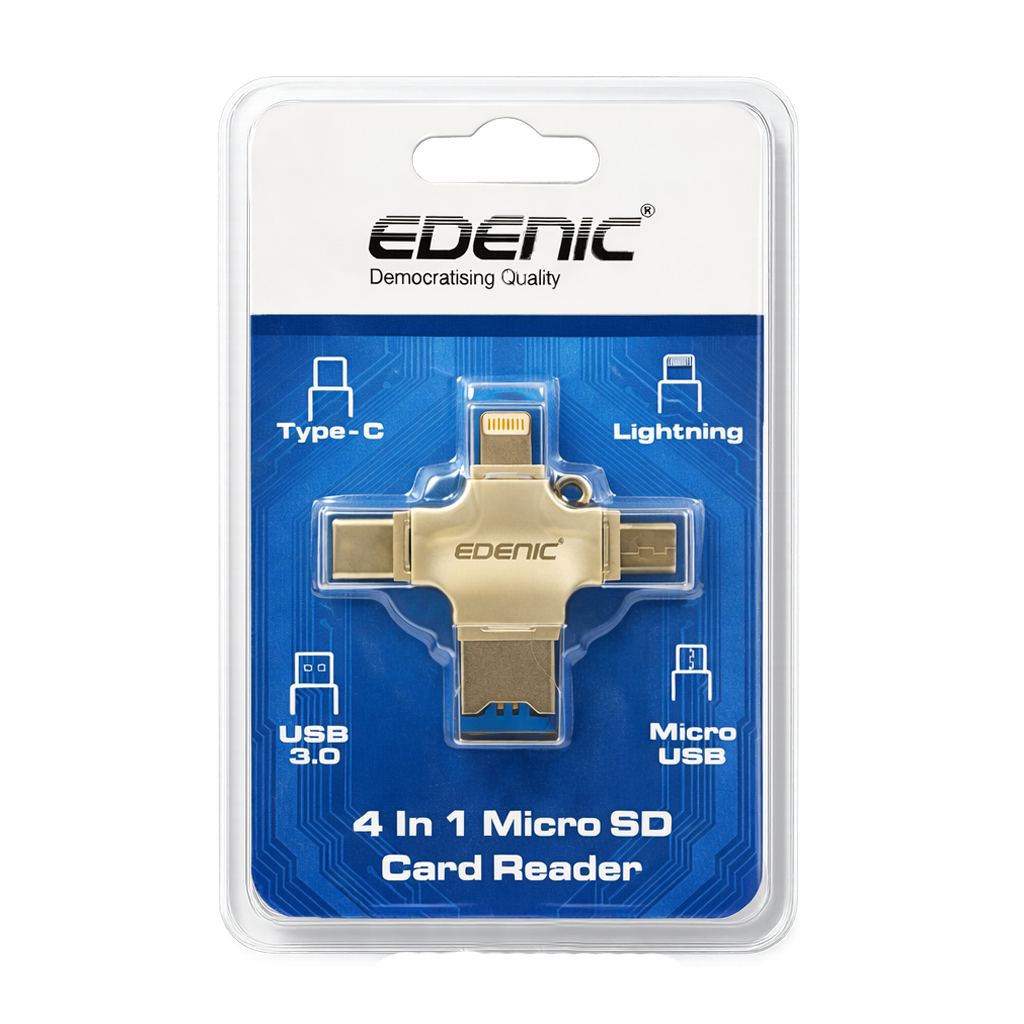 4 in 1 Micro SD Card Reader